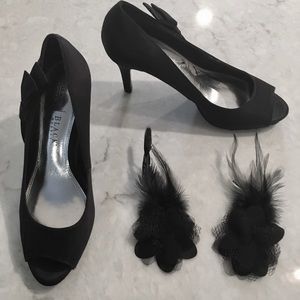 Black House White Market Peep Toe Pumps